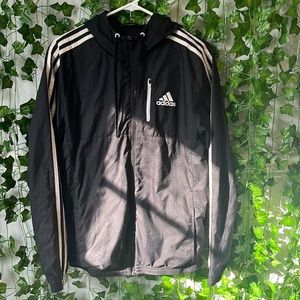 Adidas Black Windbreaker